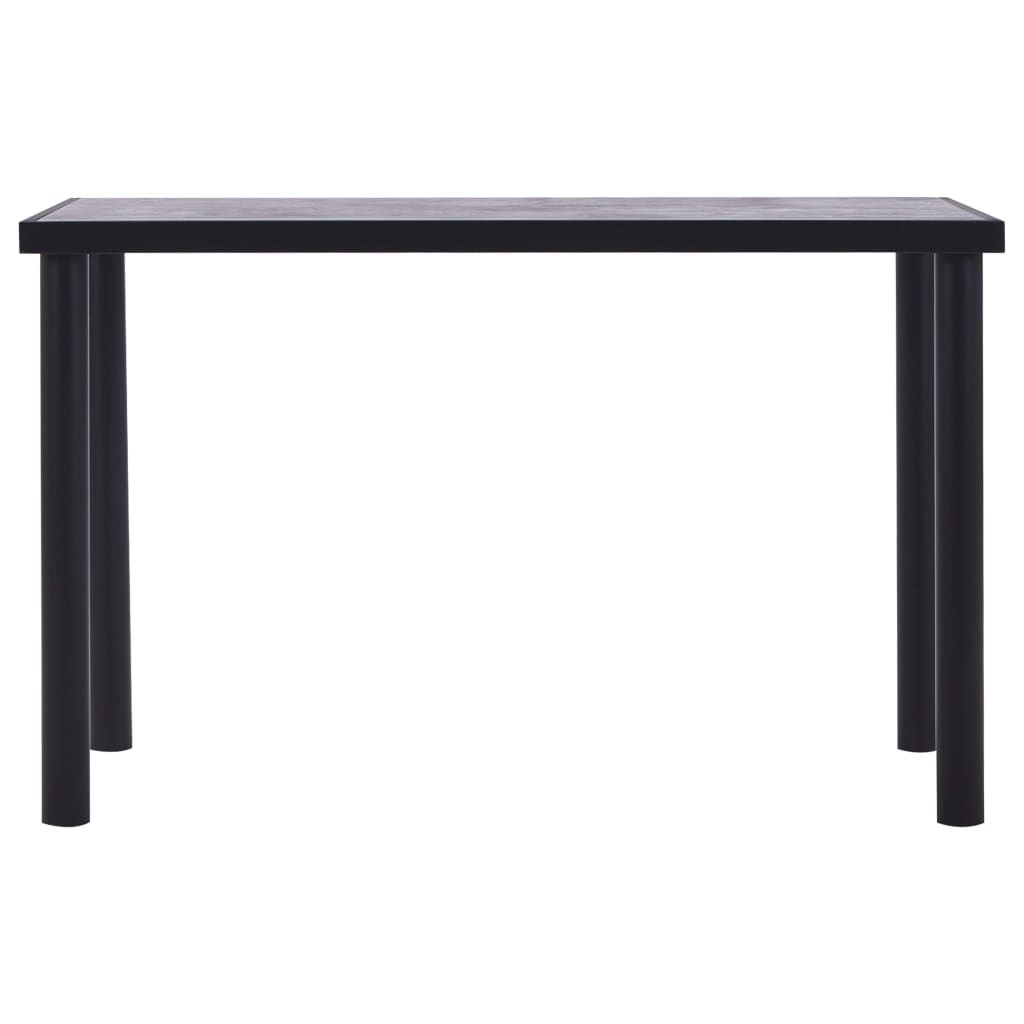 spisebord 120 x 60 x 75 cm MDF sort og betongrå