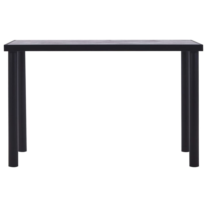 spisebord 120 x 60 x 75 cm MDF sort og betongrå