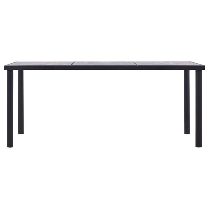 spisebord 180x90x75 cm MDF sort og betongrå