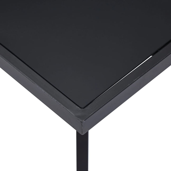 spisebord 160x80x75 cm hærdet glas sort