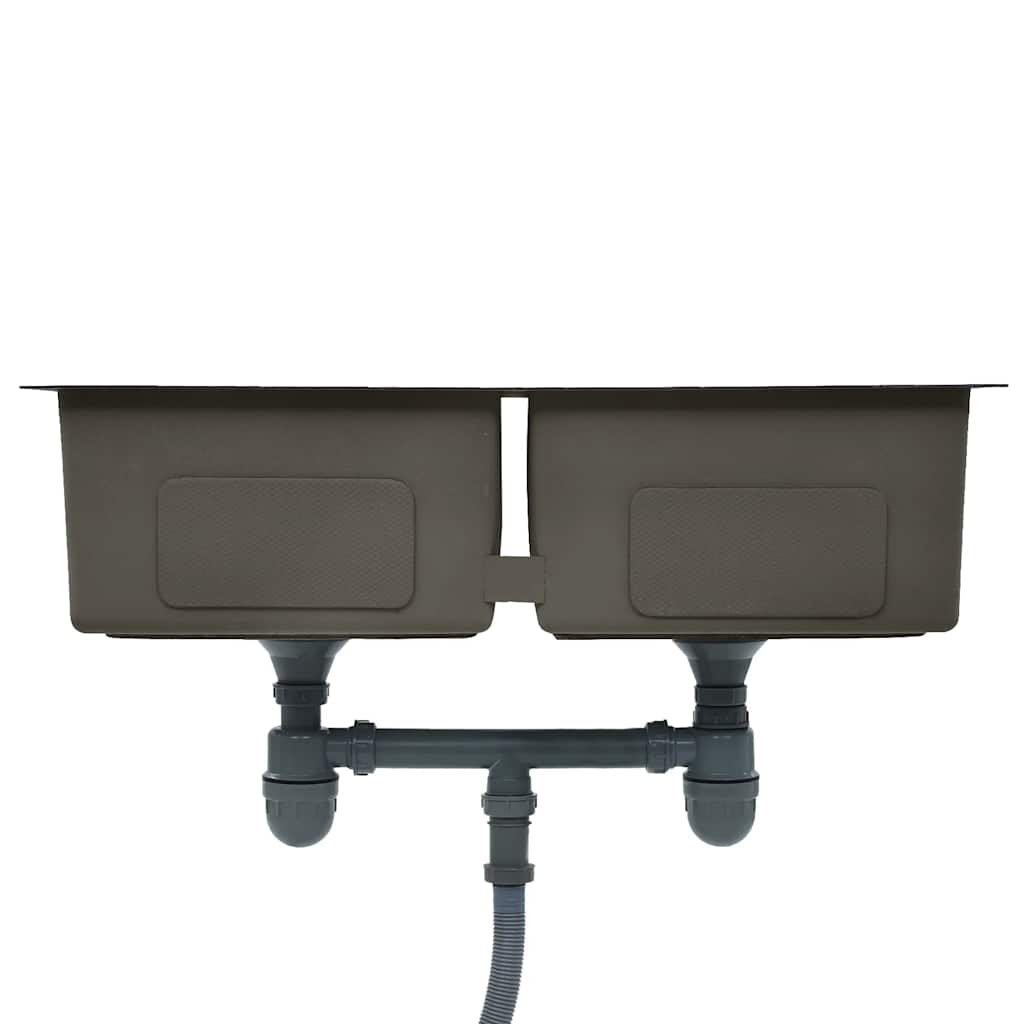 håndlavet køkkenvask rustfrit stål sort