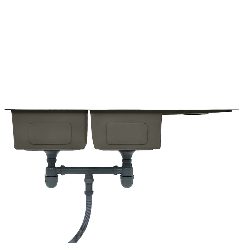 håndlavet køkkenvask rustfrit stål sort