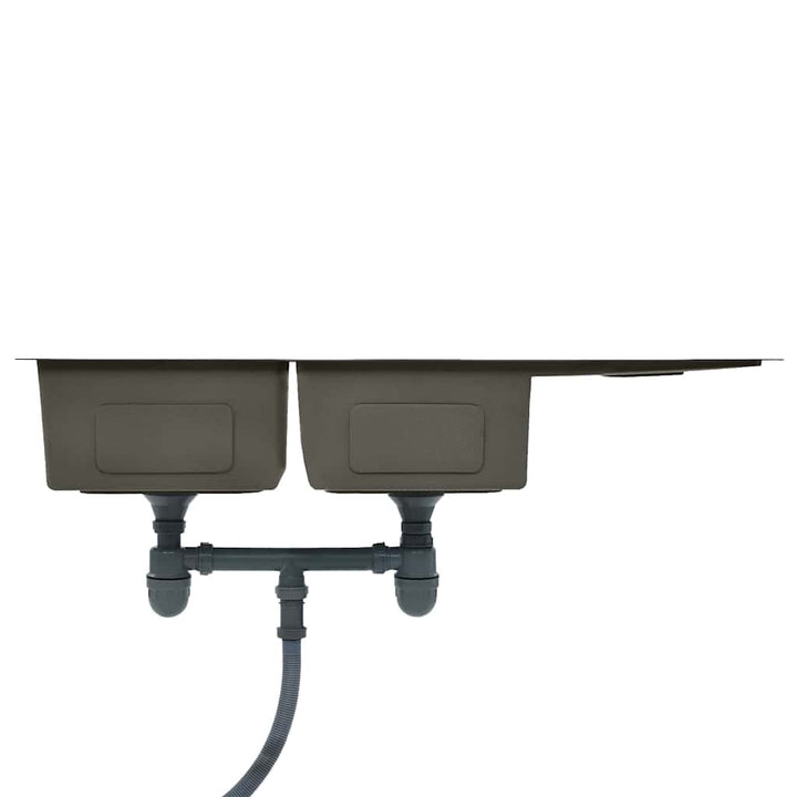 håndlavet køkkenvask rustfrit stål sort