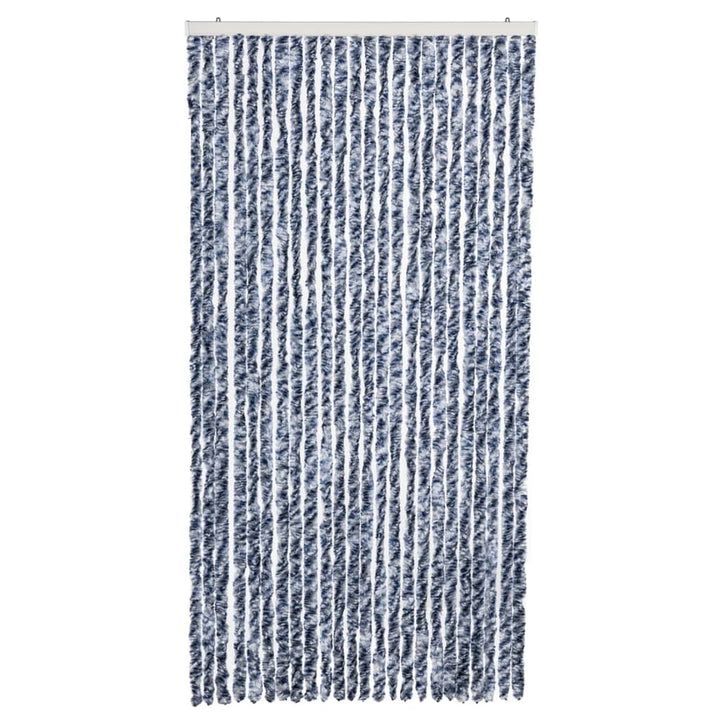 insektgardin 100 x 220 cm blå hvid og sølvfarvet