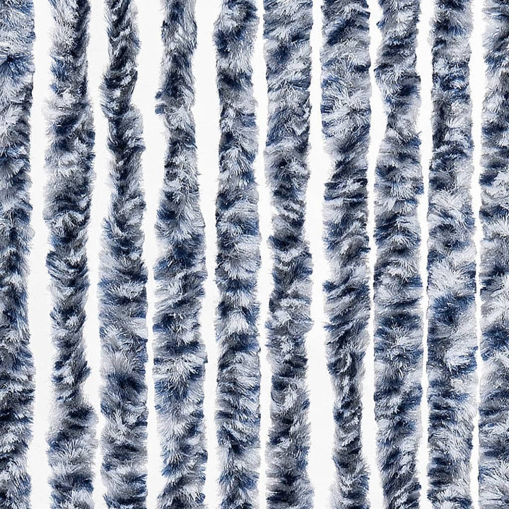 insektgardin 100 x 220 cm blå hvid og sølvfarvet