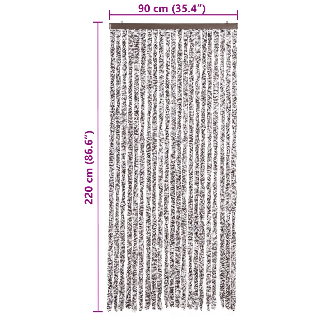insektgardin 90 x 220 cm brun og beige