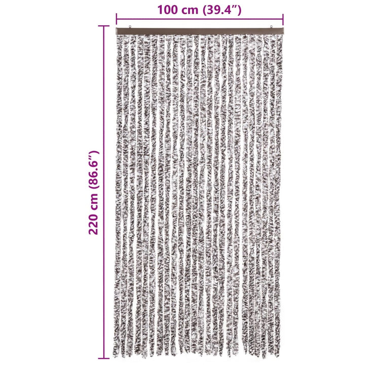 insektgardin 100 x 220 cm brun og beige