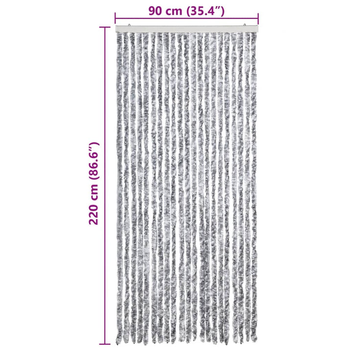 insektgardin 90 x 220 cm hvid og grå