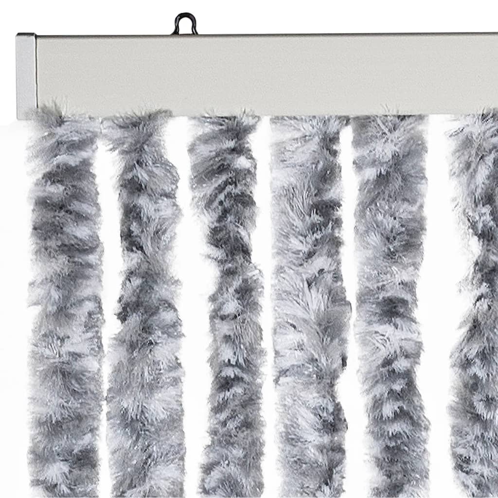 insektgardin 100 x 220 cm hvid og grå