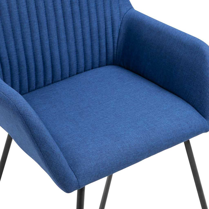 spisebordsstole 2 stk. stof blå