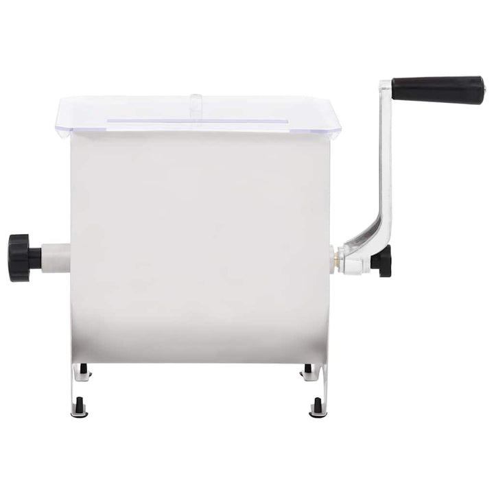 manuel kødblander med låg rustfrit stål sølvfarvet