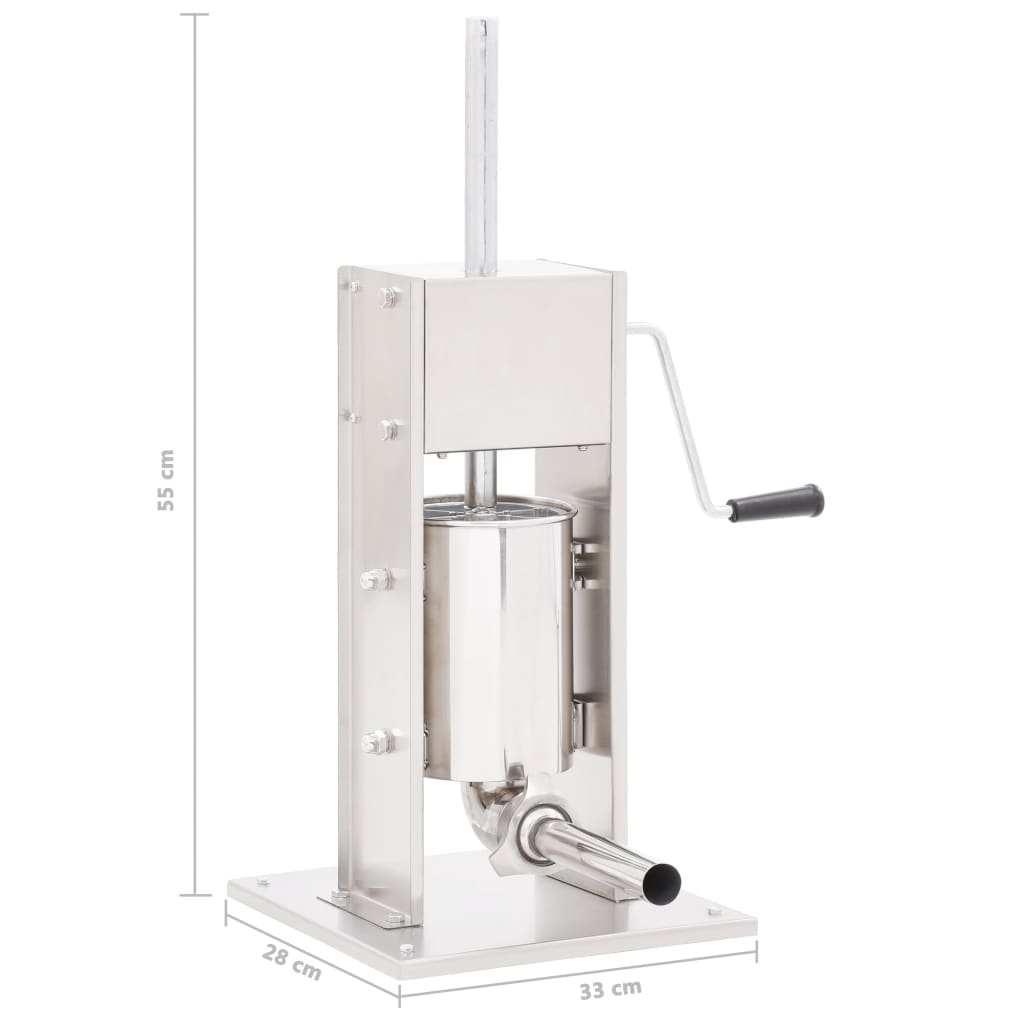 manuel pølsestopper 3 l rustfrit stål sølvfarvet