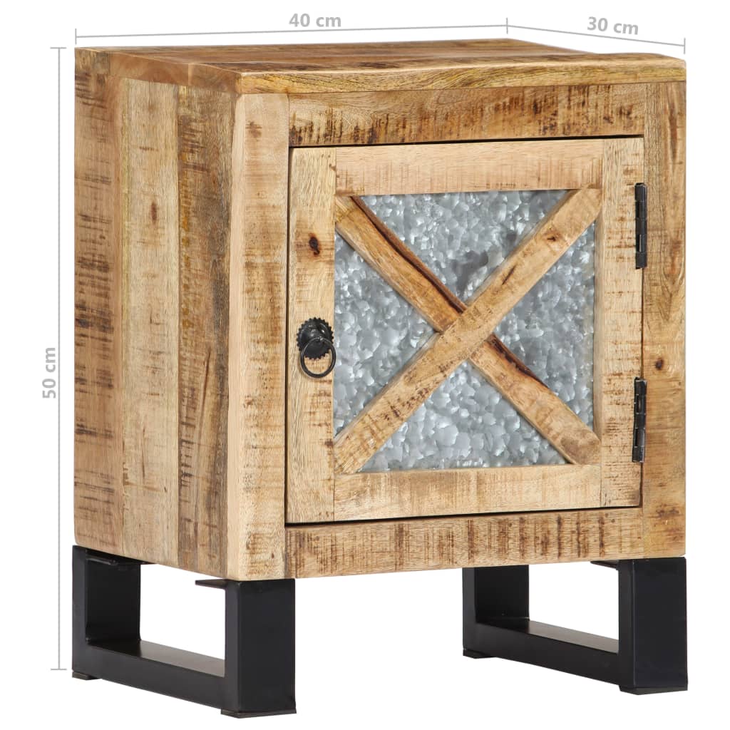sengebord 40x30x50 cm massivt mangotræ