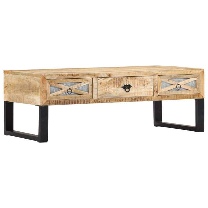 sofabord 110 x 50 x 38 cm massivt mangotræ