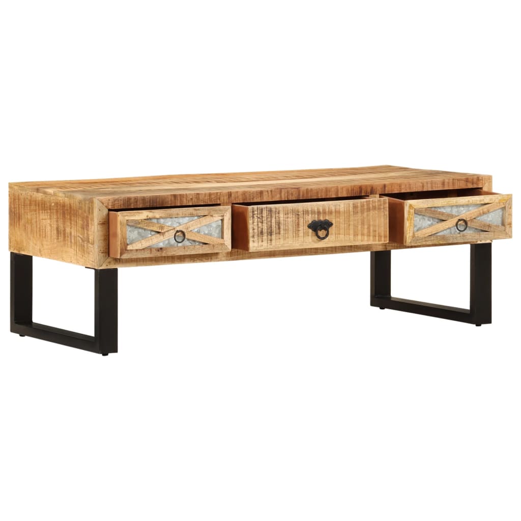 sofabord 110 x 50 x 38 cm massivt mangotræ
