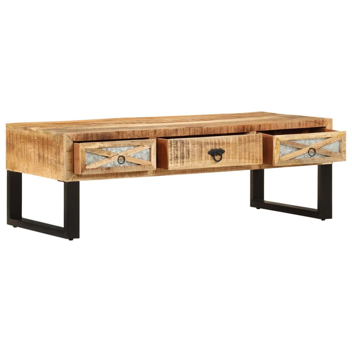 sofabord 110 x 50 x 38 cm massivt mangotræ