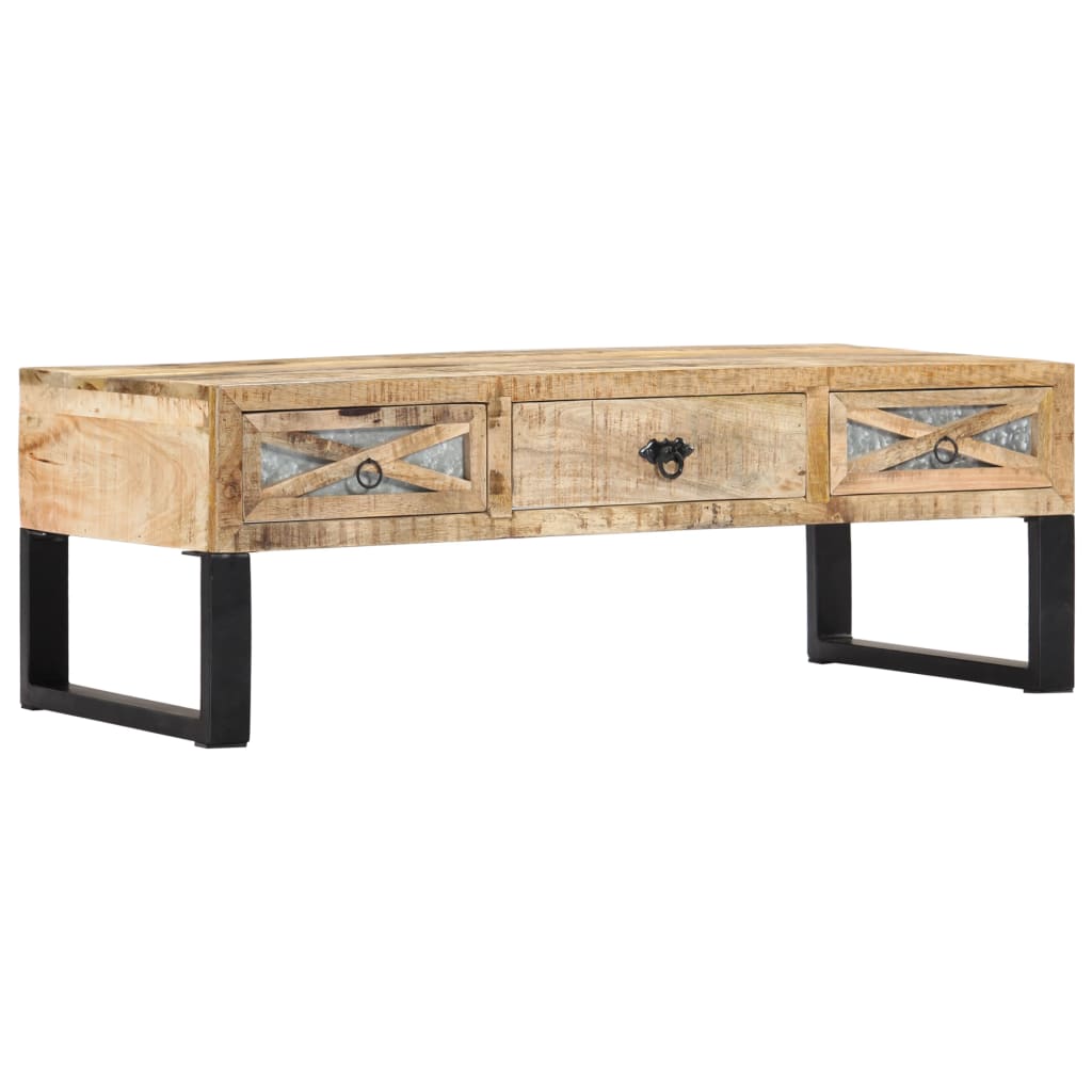 sofabord 110 x 50 x 38 cm massivt mangotræ