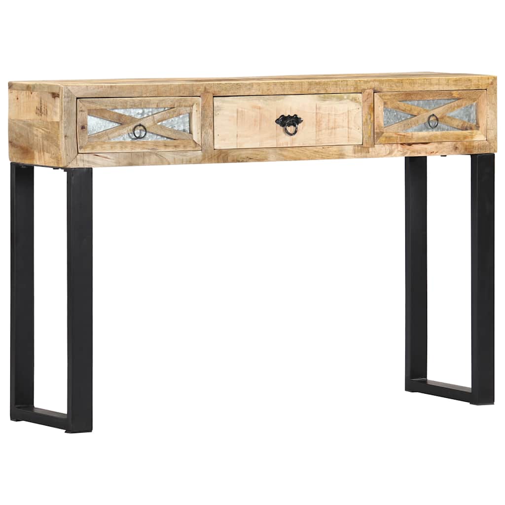 konsolbord massivt mangotræ 110 x 30 x 76 cm