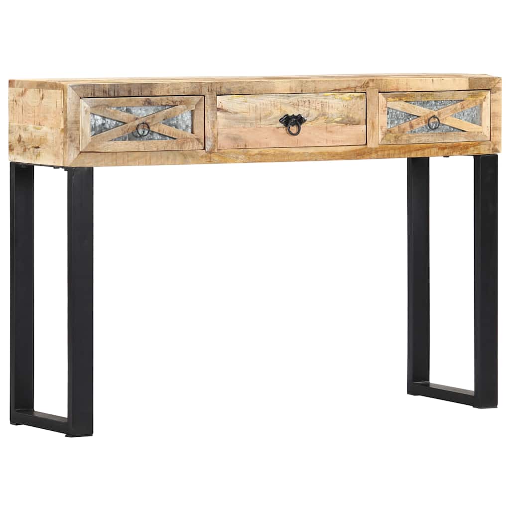 konsolbord massivt mangotræ 110 x 30 x 76 cm