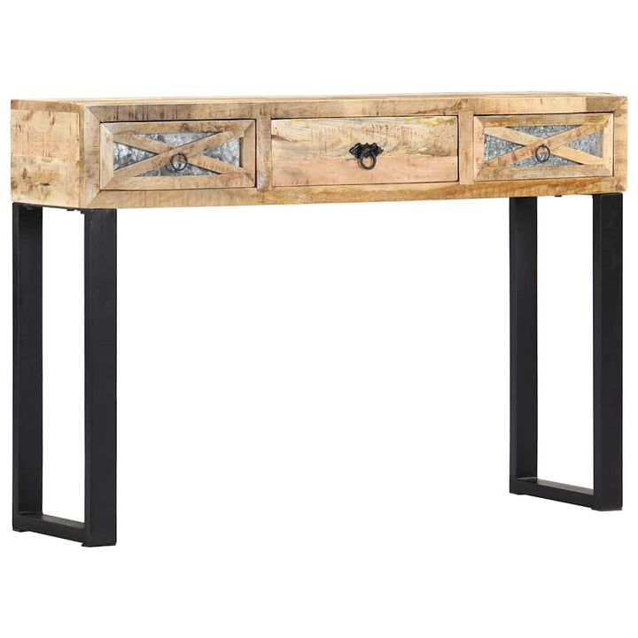 konsolbord massivt mangotræ 110 x 30 x 76 cm