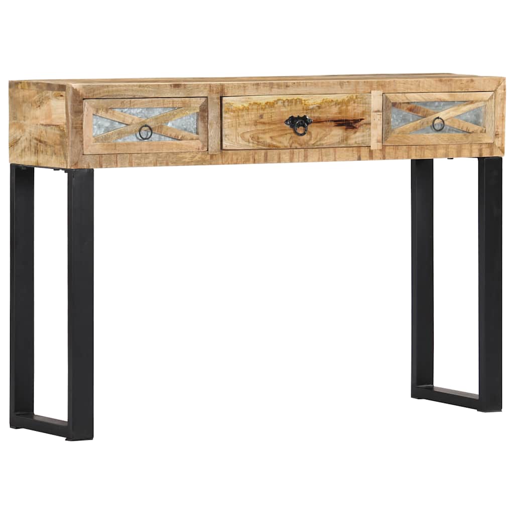 konsolbord massivt mangotræ 110 x 30 x 76 cm