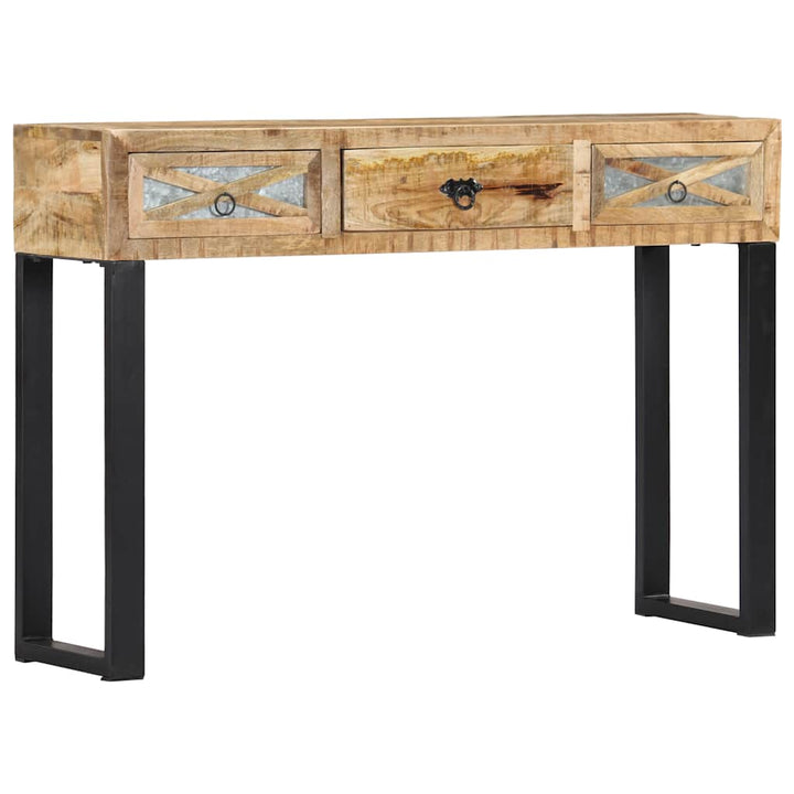 konsolbord massivt mangotræ 110 x 30 x 76 cm