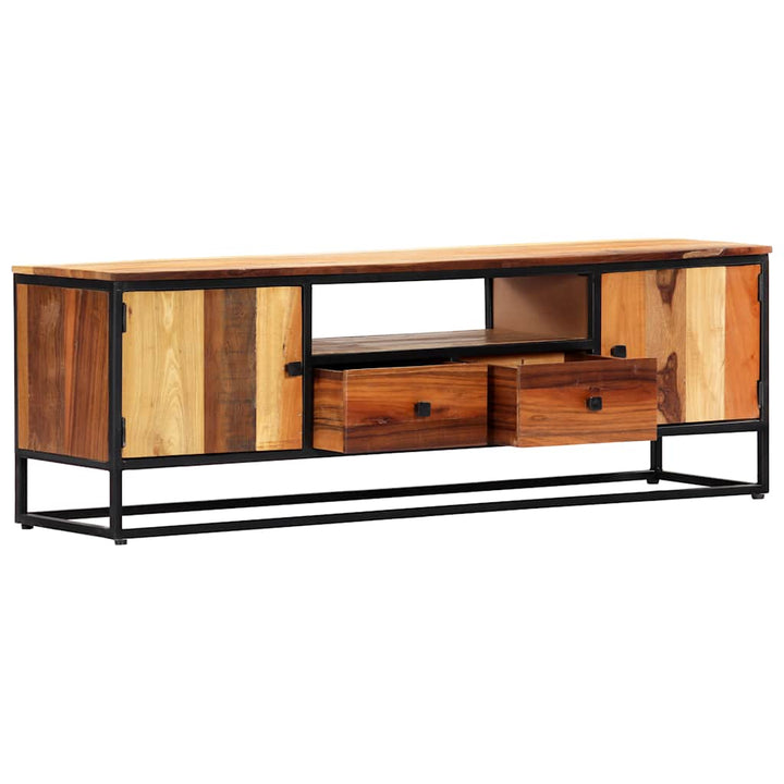 tv-skab 120x30x40 cm massivt genbrugstræ og stål