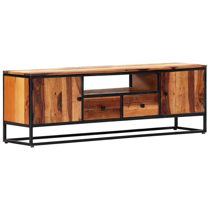 tv-skab 120x30x40 cm massivt genbrugstræ og stål