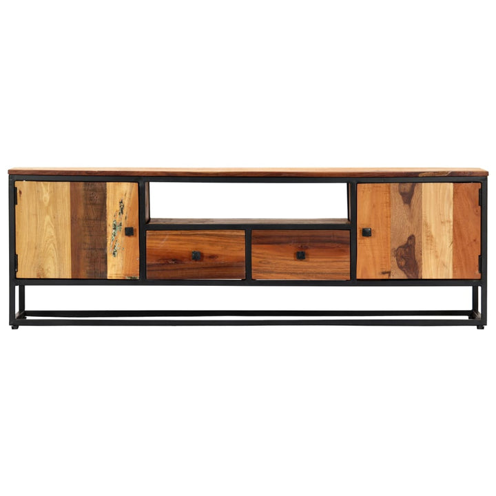 tv-skab 120x30x40 cm massivt genbrugstræ og stål