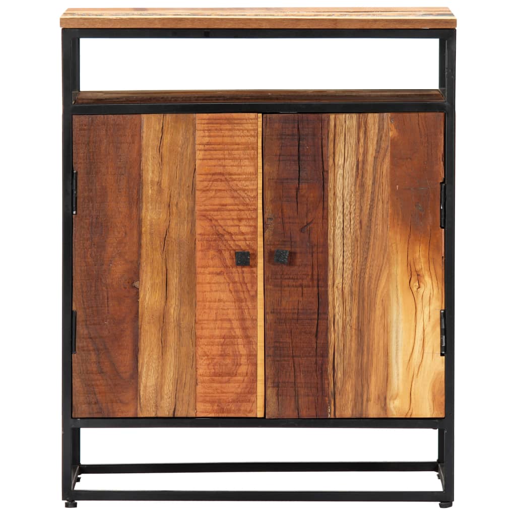 sideskab 60x35x76 cm massivt genbrugstræ og stål