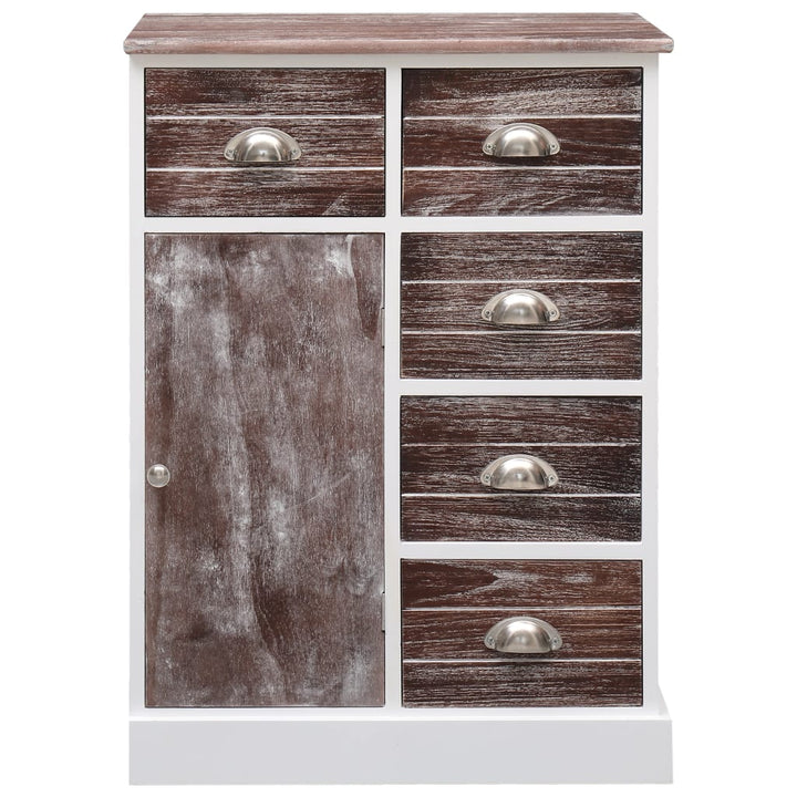 skænk med 10 skuffer 113x30x79 cm træ brun