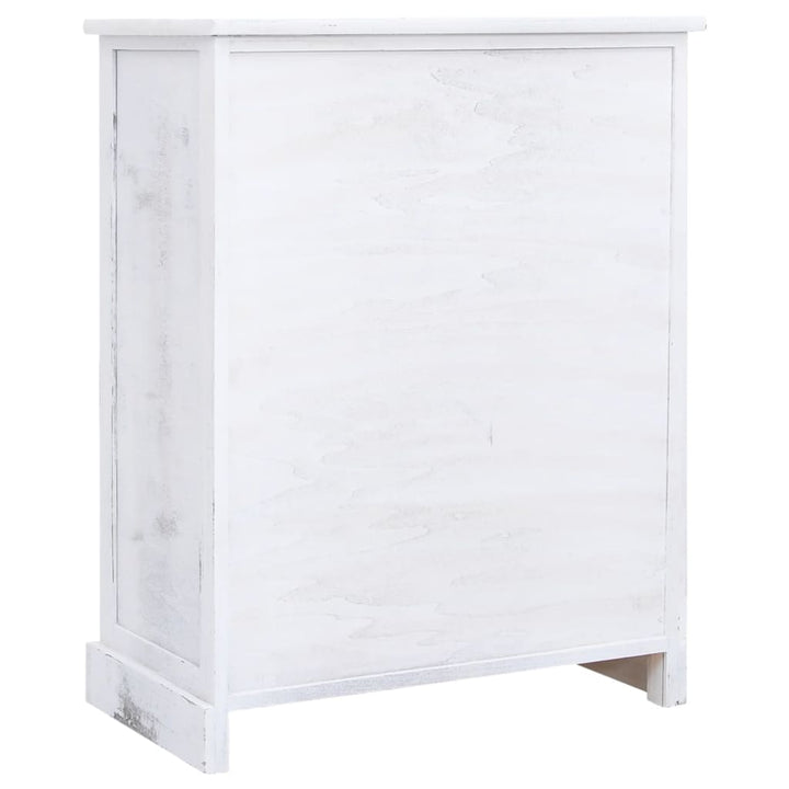 kommode 60x30x75 cm træ hvid