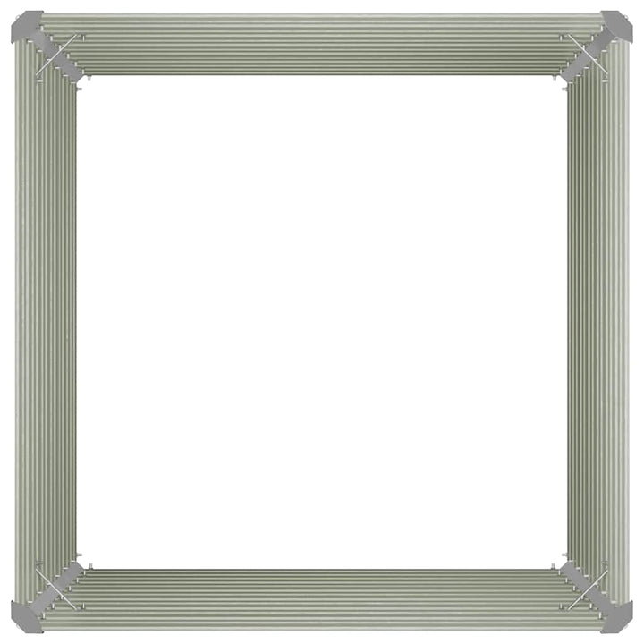 hævet plantekasse 100 x 100 x 77 cm galvaniseret stål brun