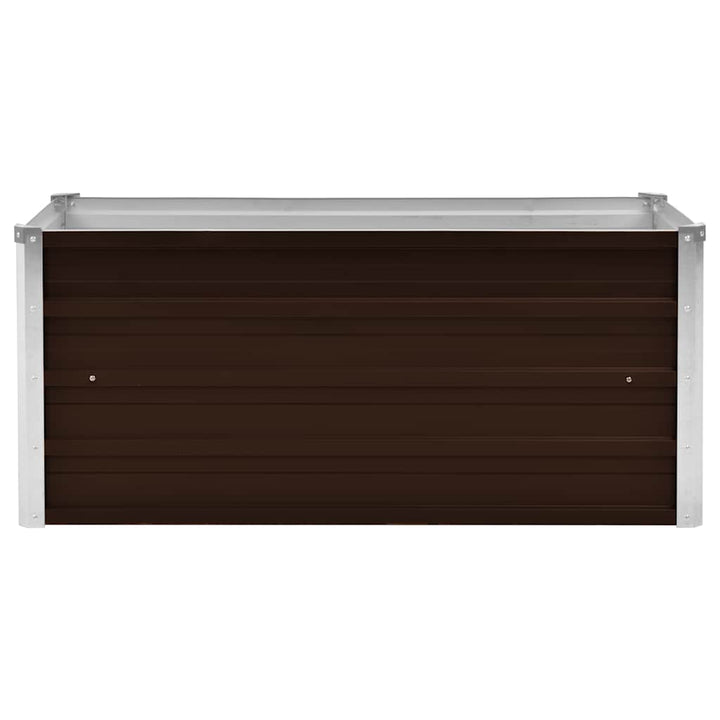 hævet plantekasse 100x40x45 cm galvaniseret stål brun