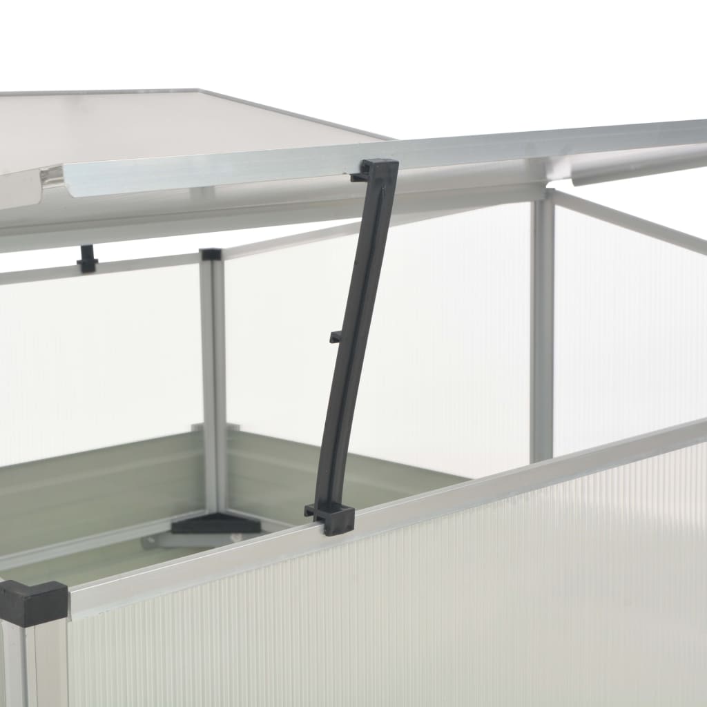drivhus 100 x 100 x 77 cm galvaniseret stål antracitgrå