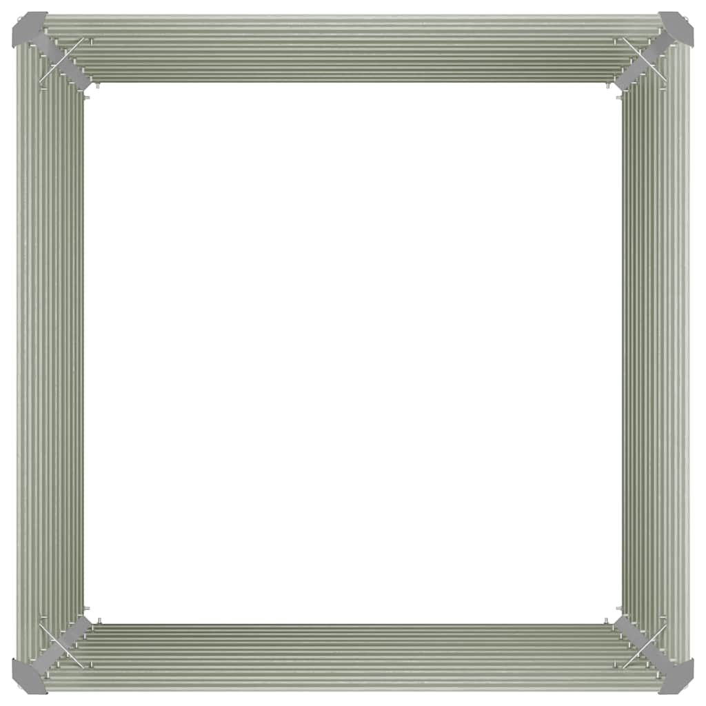 hævet plantekasse 100x100x77 cm galvaniseret stål antracitgrå