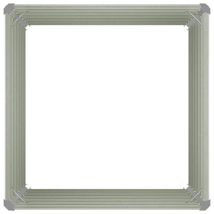 hævet plantekasse 100x100x77 cm galvaniseret stål antracitgrå