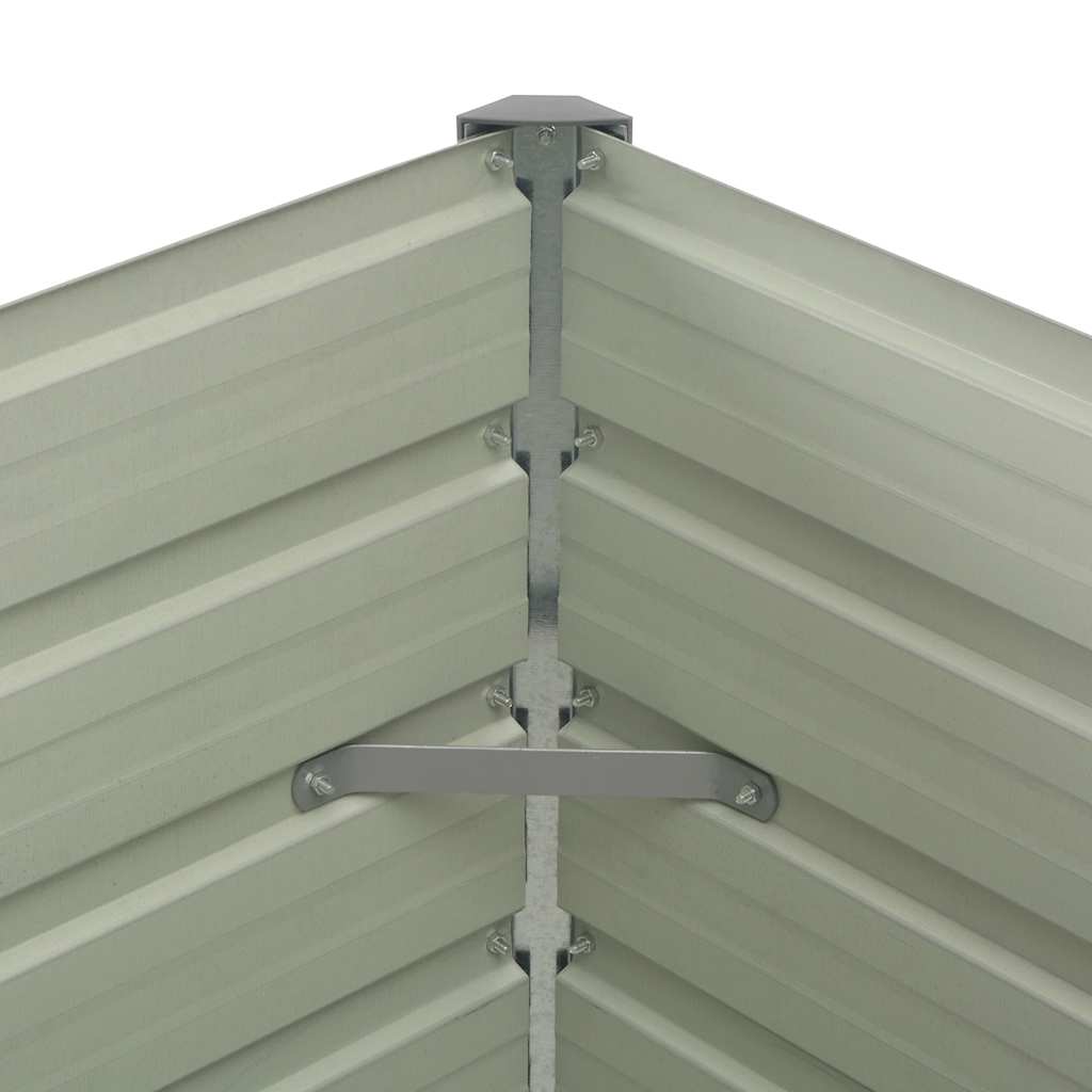 hævet plantekasse 100x100x77 cm galvaniseret stål antracitgrå
