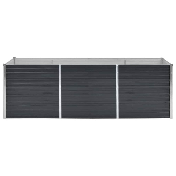 hævet plantekasse 240x80x77 cm galvaniseret stål antracitgrå
