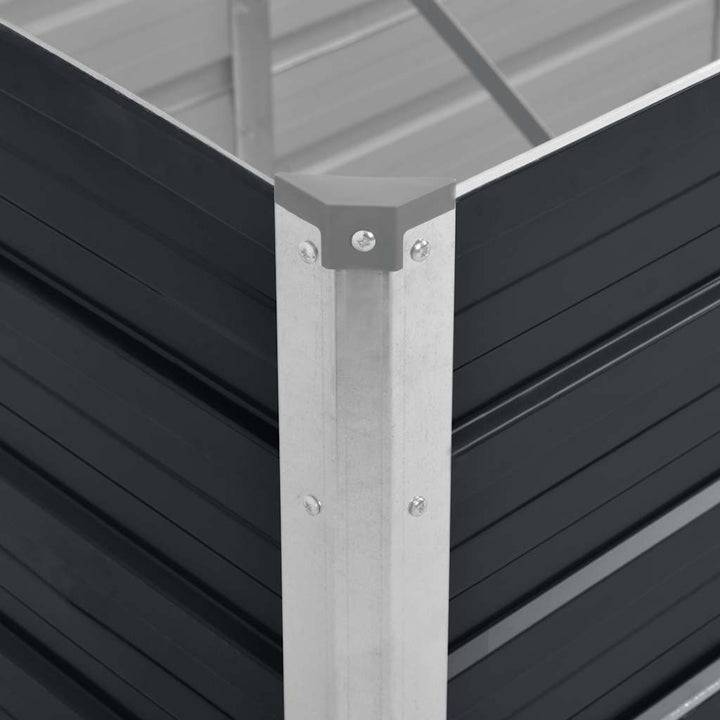 hævet plantekasse 240x80x77 cm galvaniseret stål antracitgrå