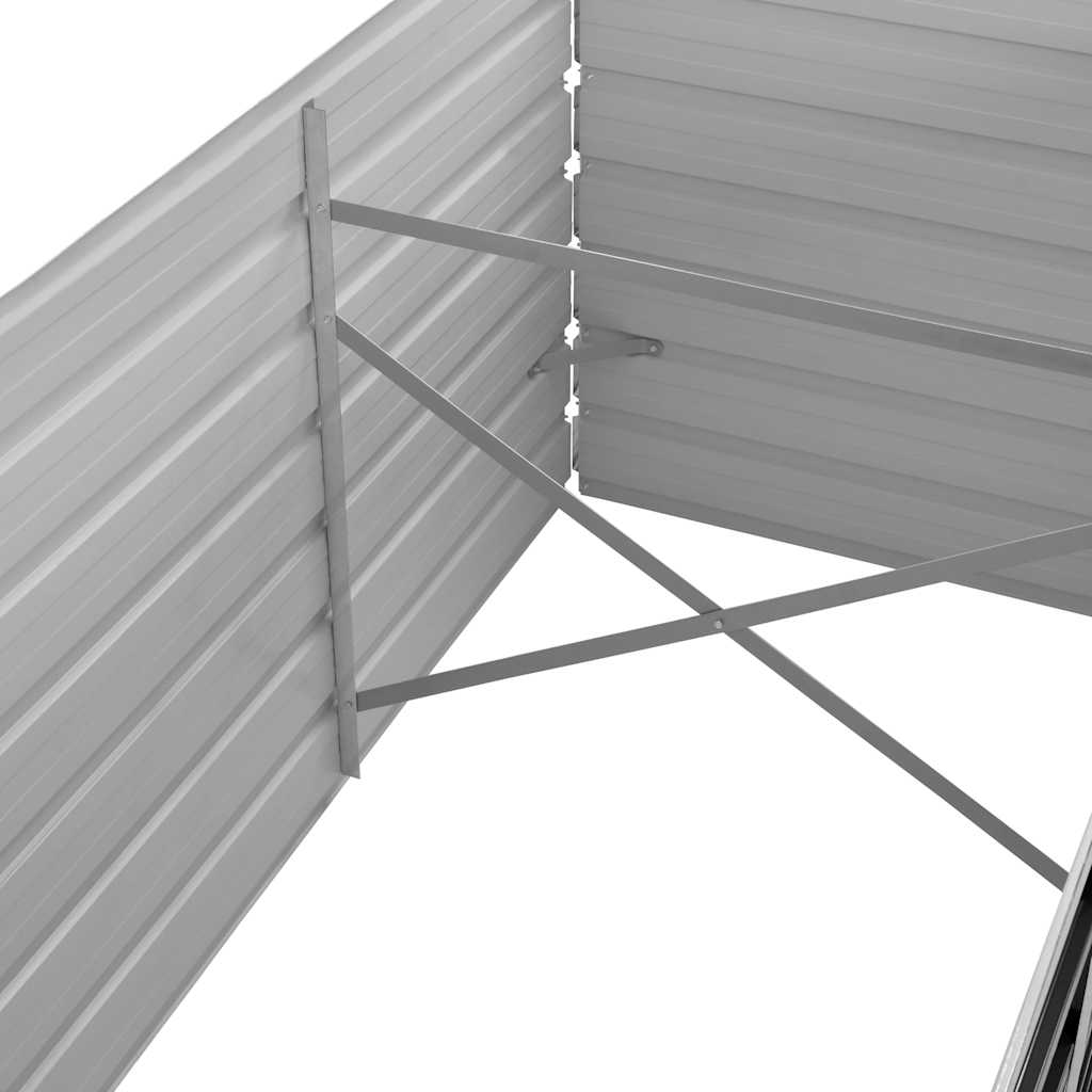 hævet plantekasse 240x80x77 cm galvaniseret stål antracitgrå