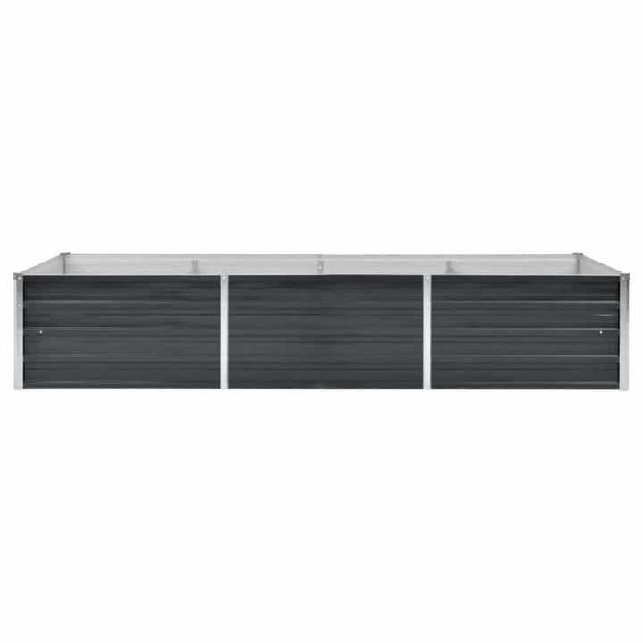 hævet plantekasse 240x80x45 cm galvaniseret stål antracitgrå
