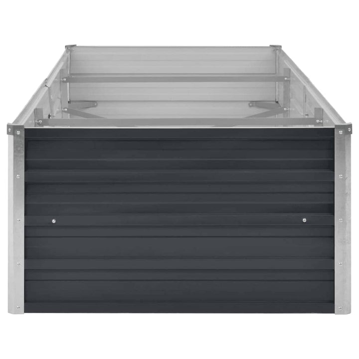 hævet plantekasse 240x80x45 cm galvaniseret stål antracitgrå