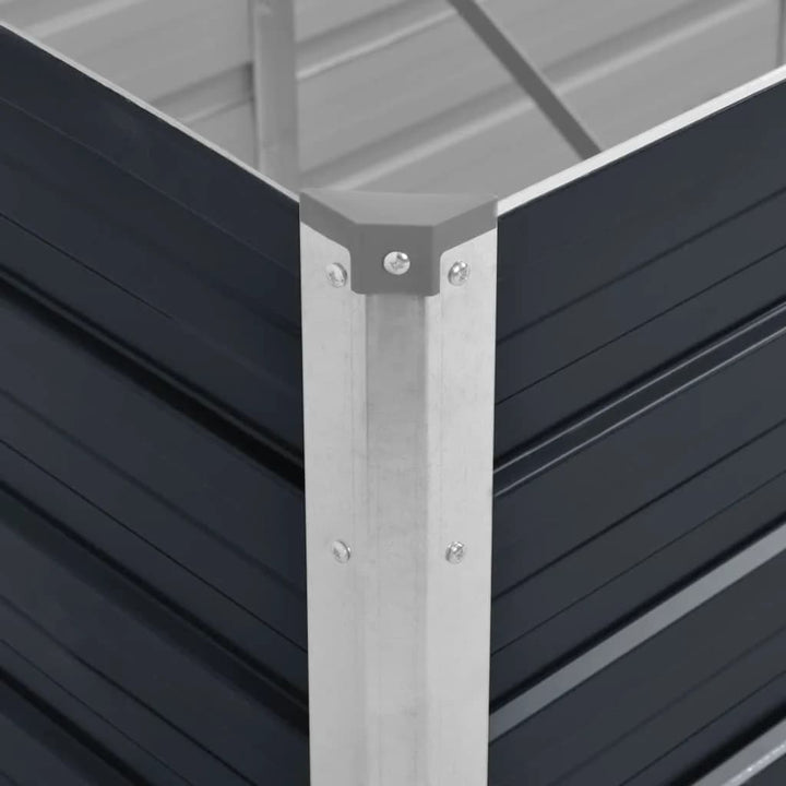 hævet plantekasse 240x80x45 cm galvaniseret stål antracitgrå