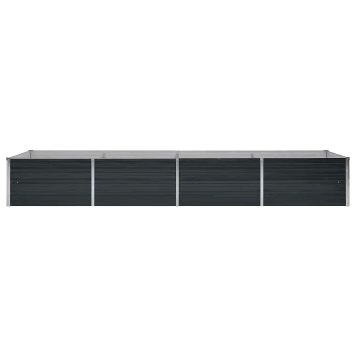 hævet plantekasse 320x80x45 cm galvaniseret stål antracitgrå