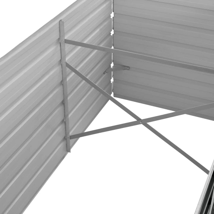 hævet plantekasse 320x80x45 cm galvaniseret stål antracitgrå