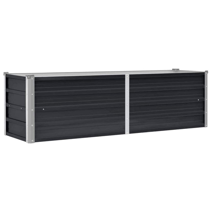 hævet plantekasse 160x40x45 cm galvaniseret stål antracitgrå