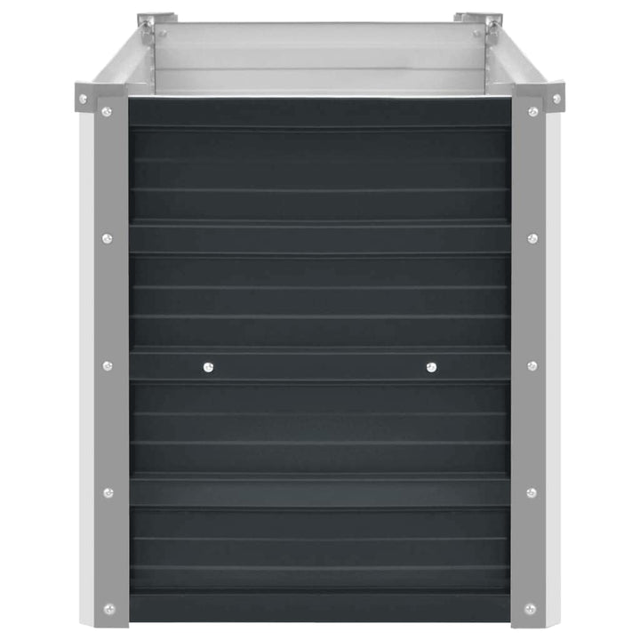 hævet plantekasse 160x40x45 cm galvaniseret stål antracitgrå
