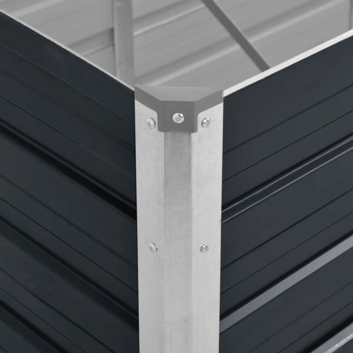 hævet plantekasse 160x40x45 cm galvaniseret stål antracitgrå