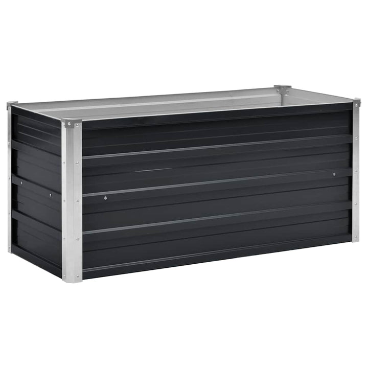hævet plantekasse 100x40x45 cm galvaniseret stål antracitgrå